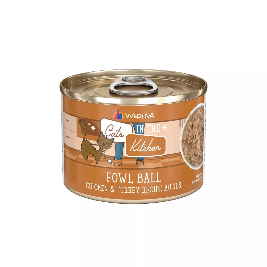 Weruva Fowl Ball Chicken and Turkey Recipe Canned Cat Food