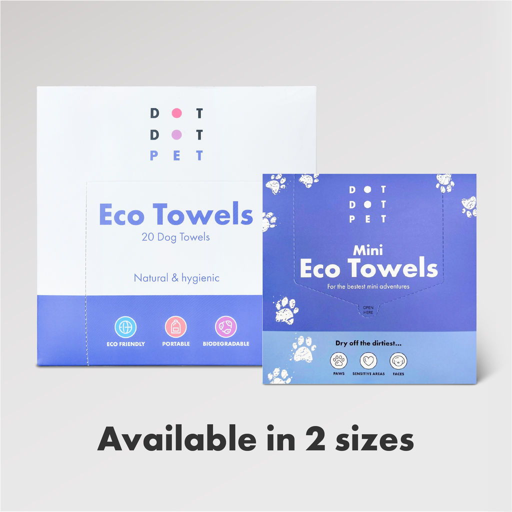 DotDotPet Biodegradable Eco Dog Towels - 20 Pack
